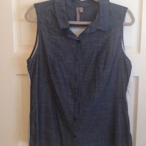 Button Down Short Sleeve Top